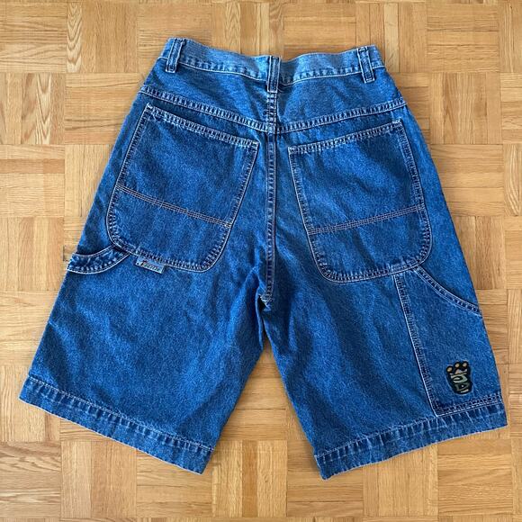 Vintage 90s Jordache Baggy Denim Carpenter Shorts JNCO Style - Picture 1 of 4